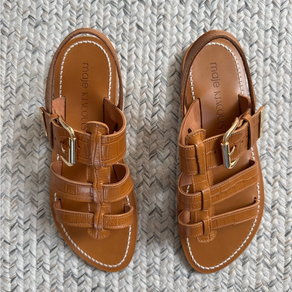 NWT Maje x K.Jacques Leather Gladiators size 39